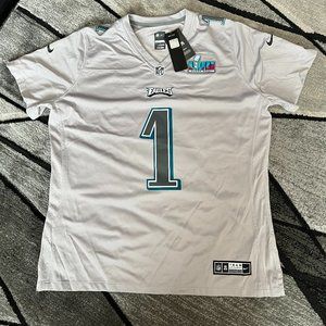 Women's 2XL - Jalen Hurts Philadelphia Eagles Super Bowl LVll Gray Nike Jersey